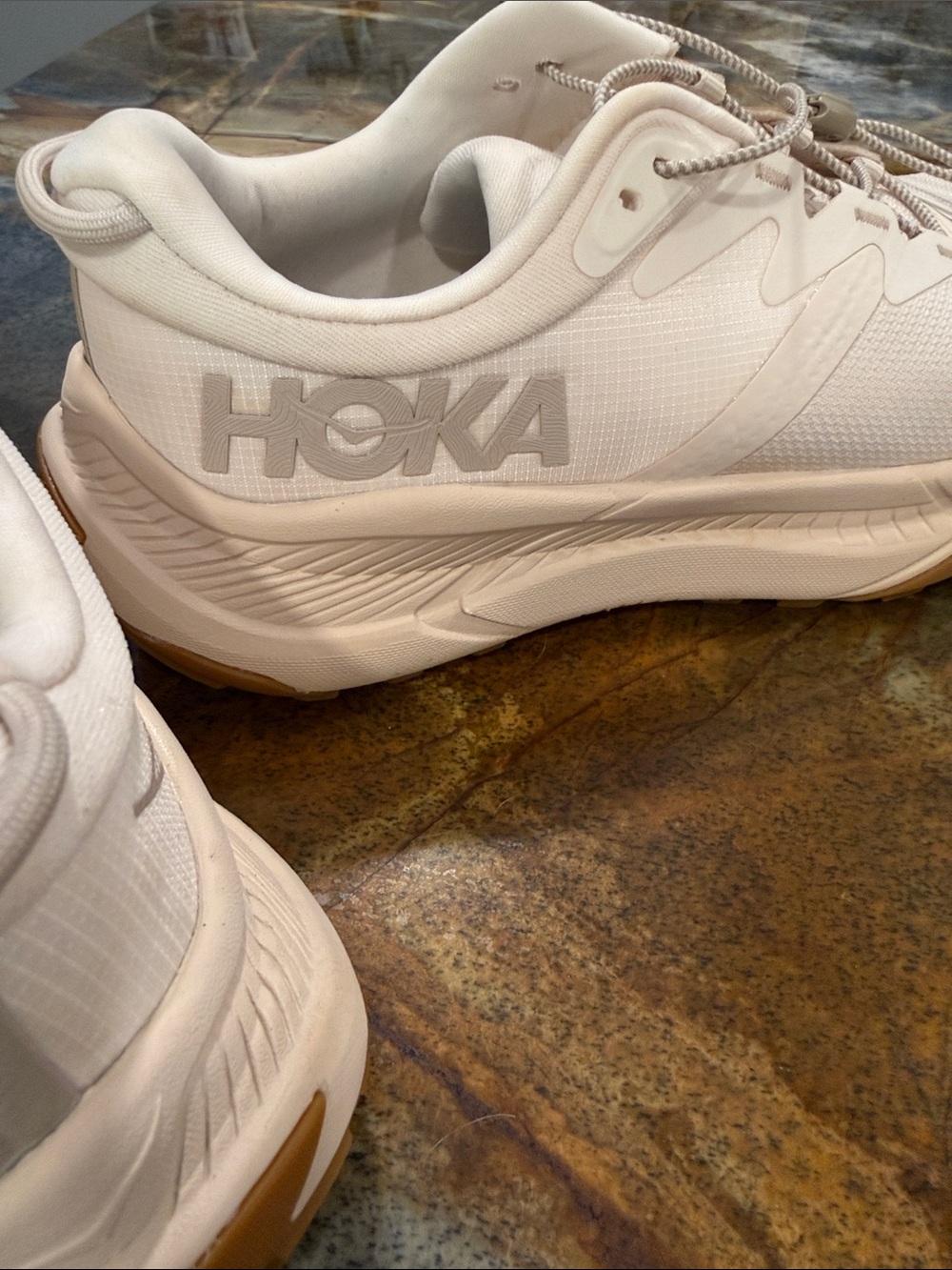 Hoka Transport Women’s White / tan Lightweight Running Sneakers size 10B - Picture 10 of 14